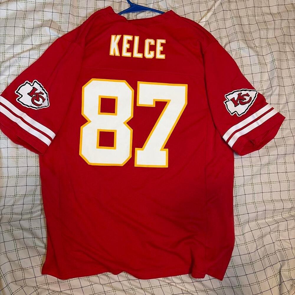 NFL Kansas City Chiefs Travis Kelce Red Jersey Size L